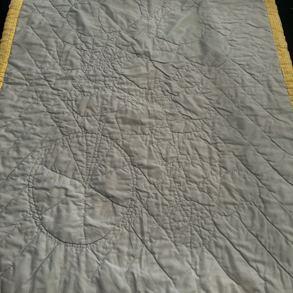 Vintage Thats Our Baby Crib Blanket Quilt Bicycle Balloons Bunny Squirrel